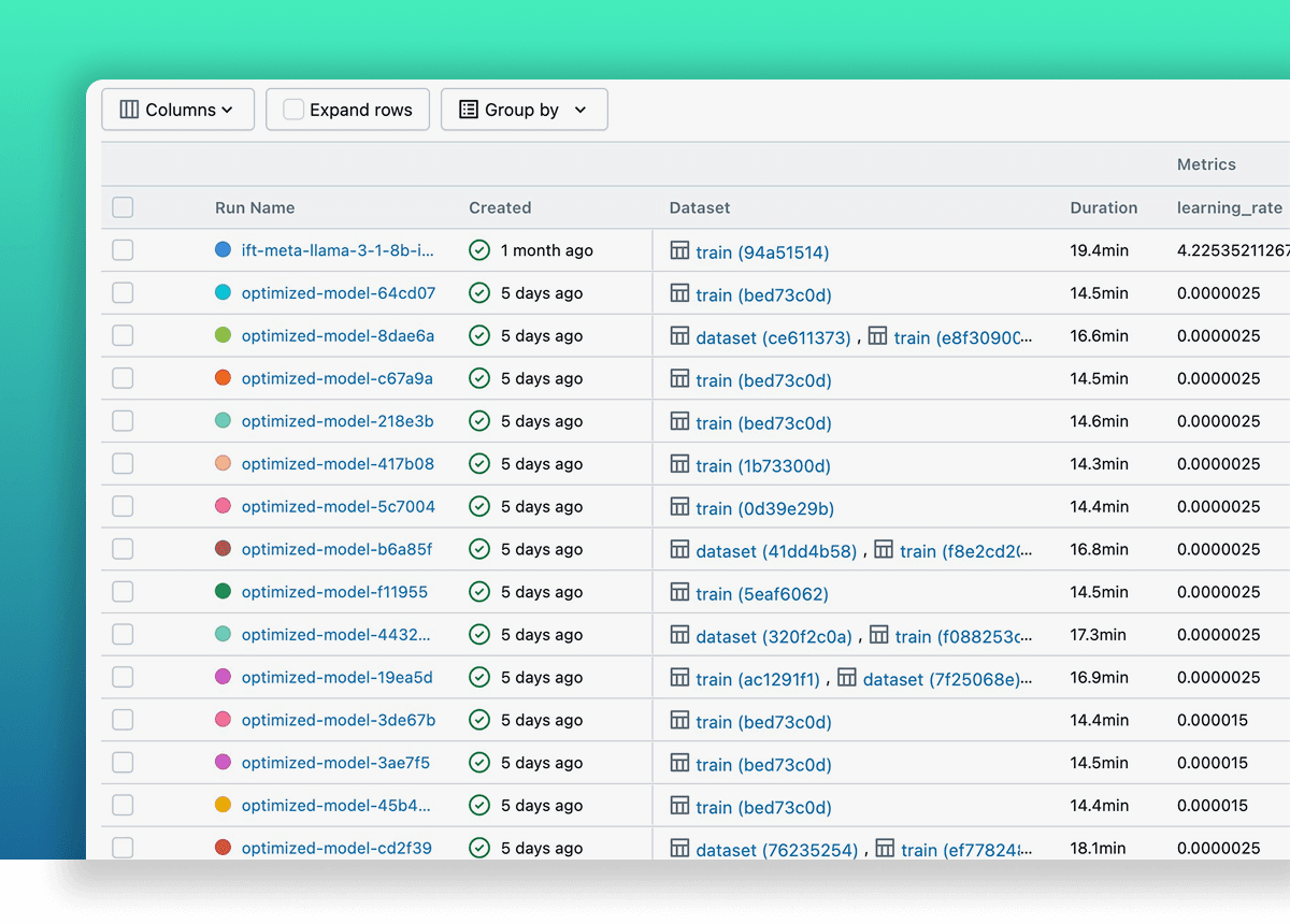 MLflow logging parameters, artifacts, and dependencies for reproducible experiments